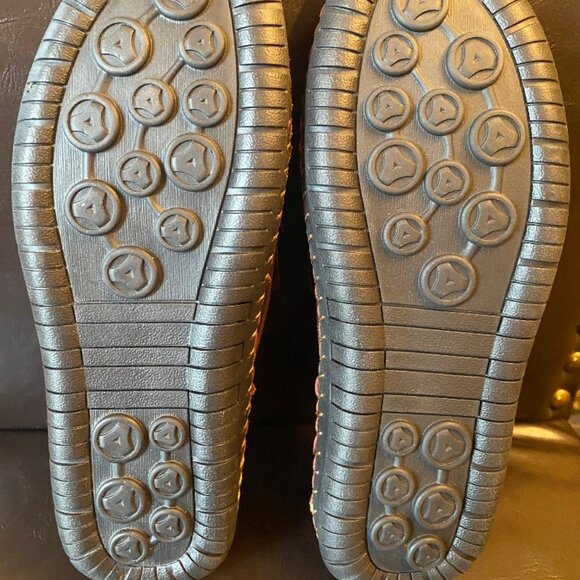 MEN'S BRAND NEW 100% Caoutchouc Leather Loafers EU SIZE 38 Brown. Hand Stitched - Picture 6 of 6